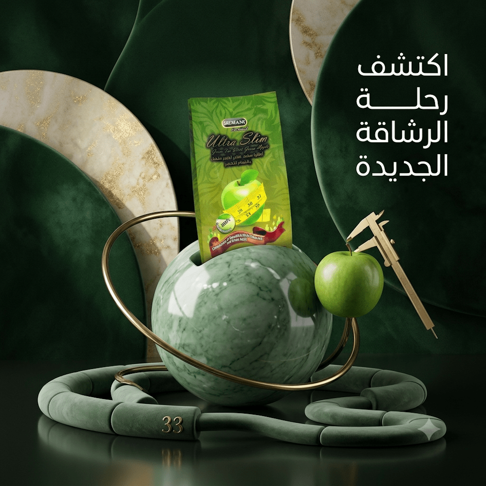 HEMANI Ultra Slim Green Tea With Green Apple - AsrarHawa