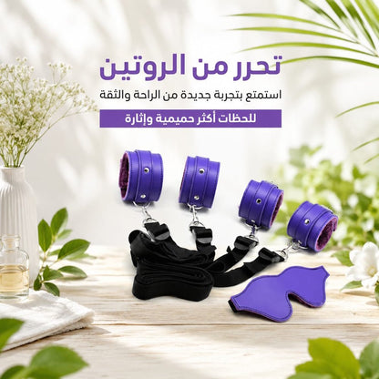 BDSM Restraint Set BDSM Bondage Kit - Purple - AsrarHawa