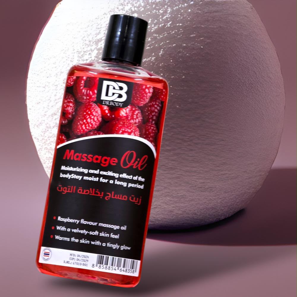 DR BODY Massage Oil - Moisturizing & Exciting Raspberry Flavour