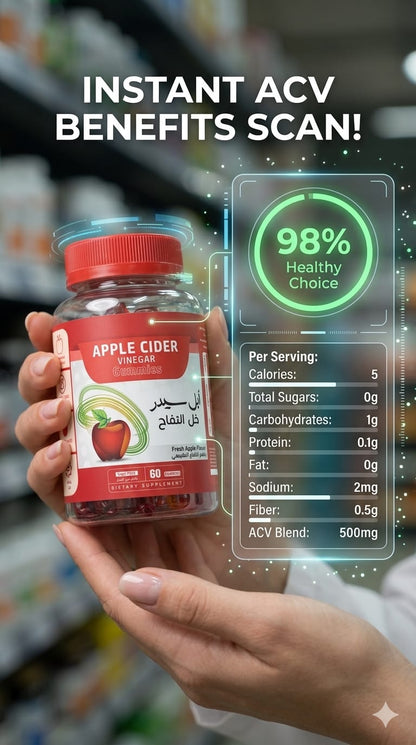 Apple Cider Vinegar Gummies — Sugar-Free Daily Detox | 60 Gummies