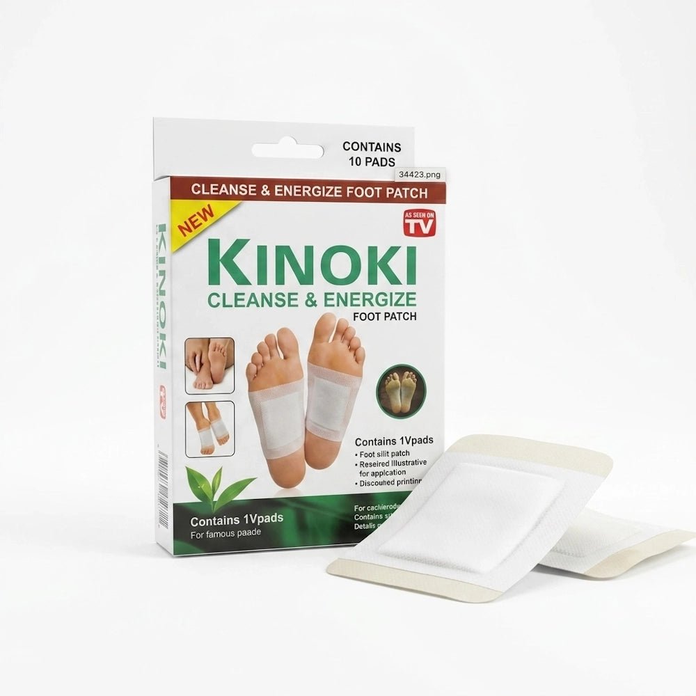 Kinoki Cleanse & Energize Foot Patch - 10 Detox Pads - AsrarHawa